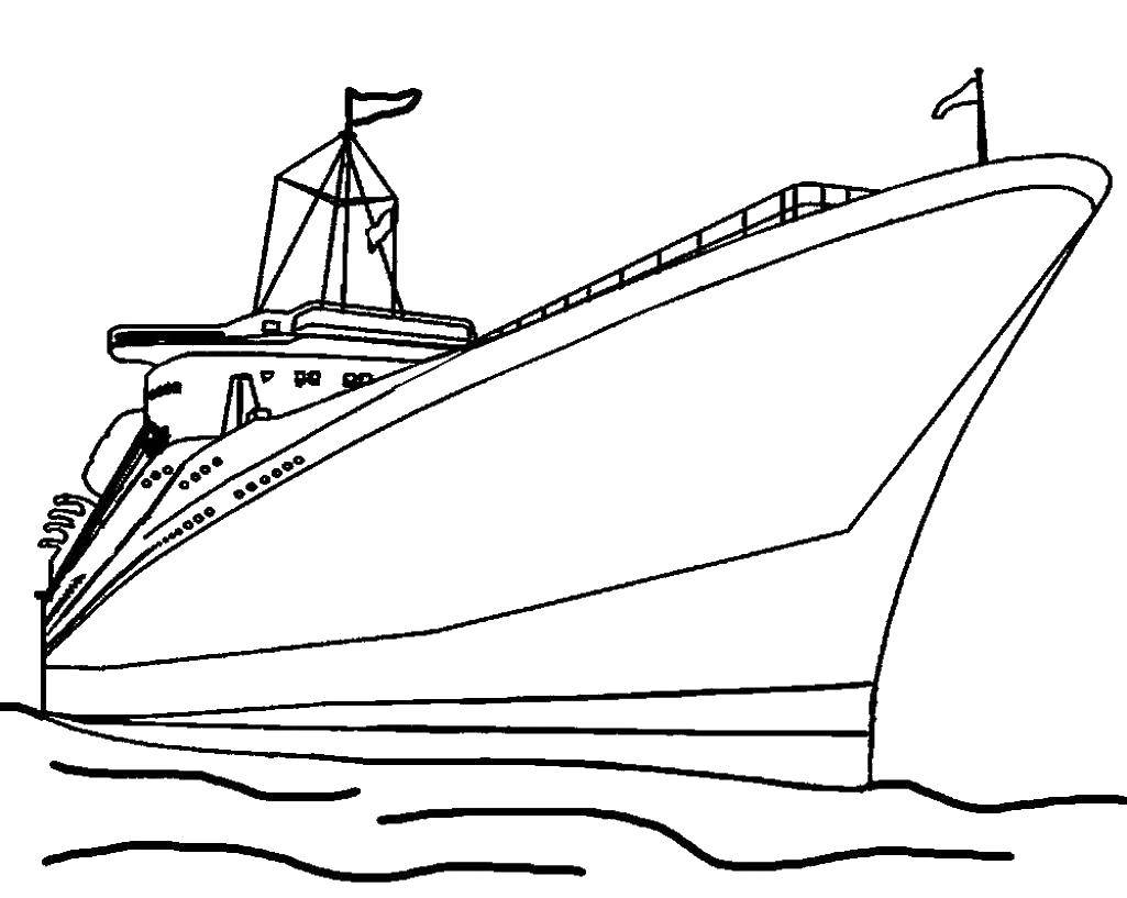 Раскраска Морской флот на 9 мая