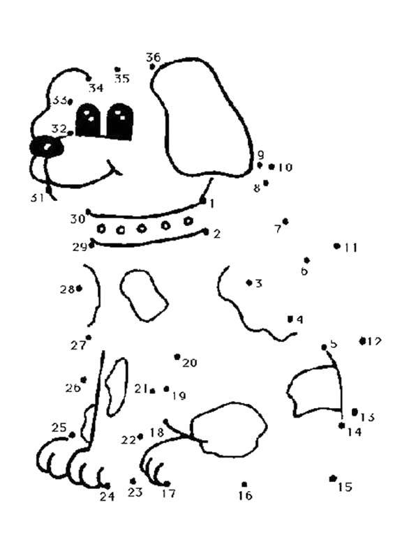 Coloring Paint by numbers puppies. Category Draw points. Tags:  The sample numbers.