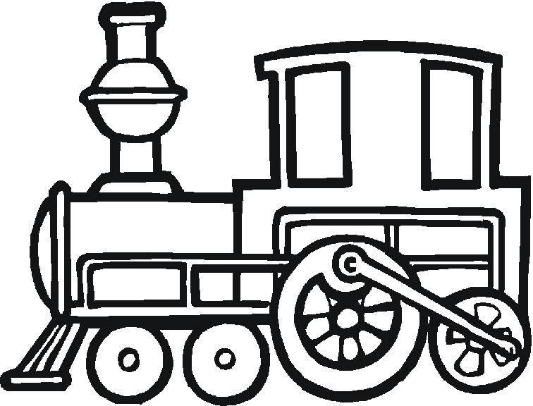 Coloring Transportation, coloring parovozika. Category Coloring pages for kids. Tags:  training.