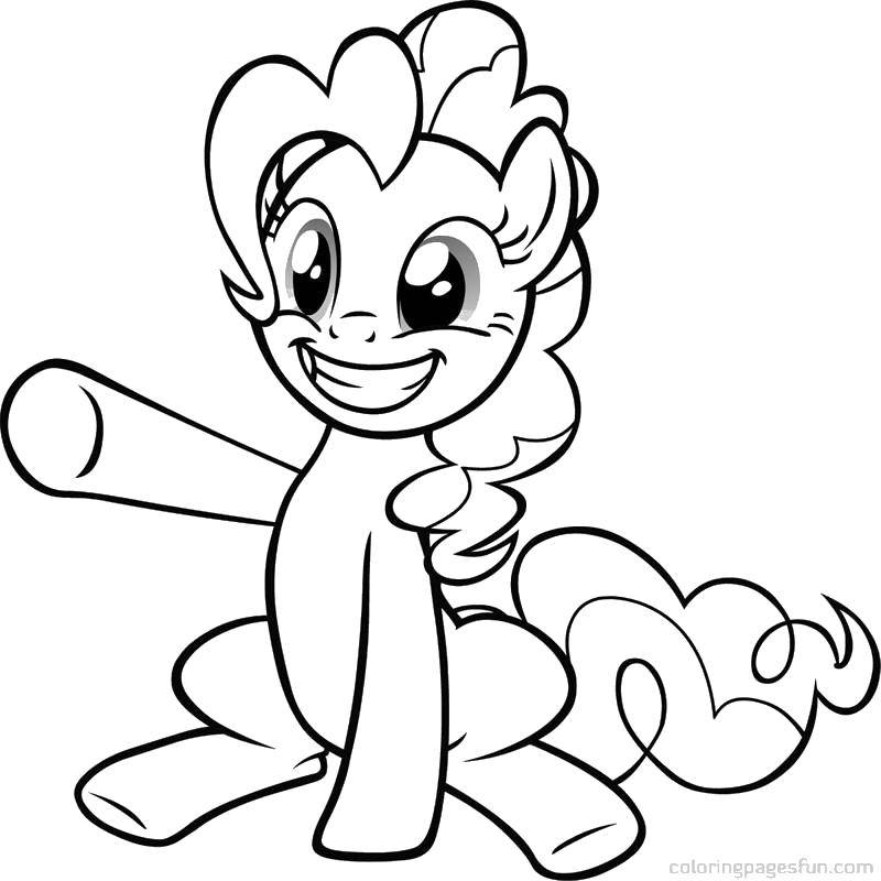 Название: Раскраска Самая счастливая пони. Категория: мой маленький пони. Теги: Пони, My little pony .