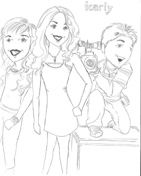 Coloring Shooting iCarly. Category coloring. Tags:  ICarly, series.