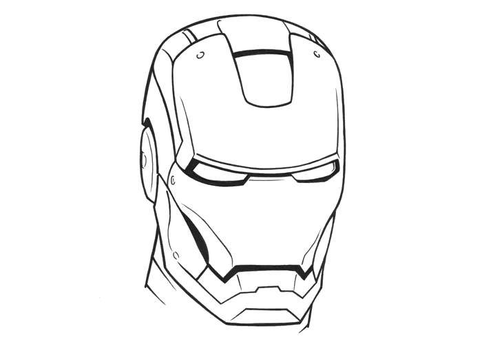 Coloring Iron man helmet. Category Comics. Tags:  Comics, Iron man.