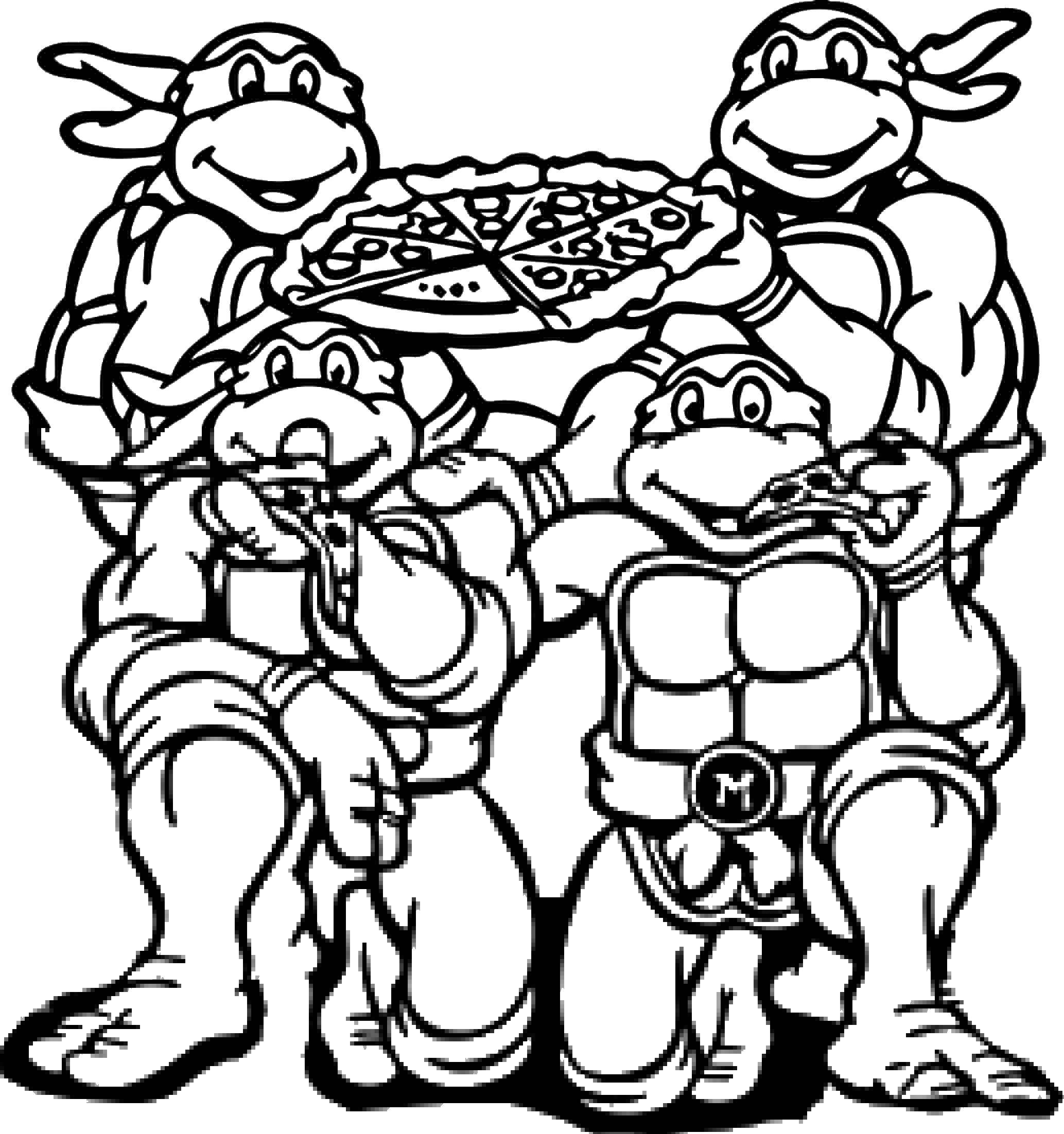 Coloring Teenage mutant ninja turtles. Category cartoon. Tags:  turtles, ninja.