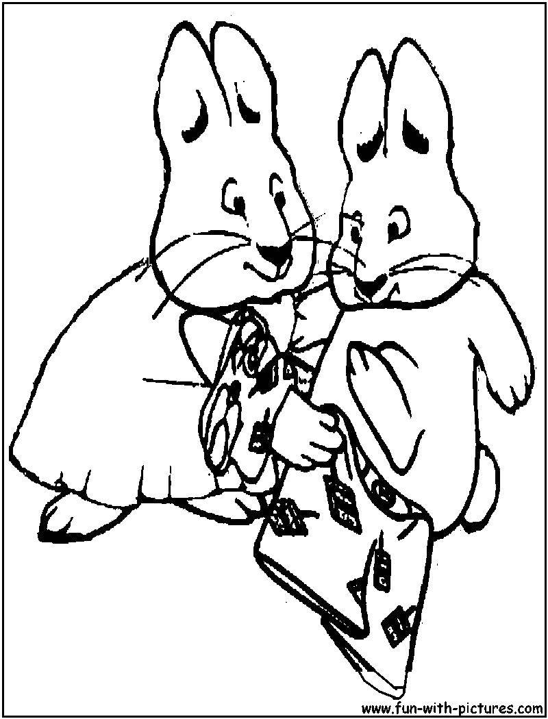 Coloring Two rabbits. Category Animals. Tags:  animals, rabbits, hares.