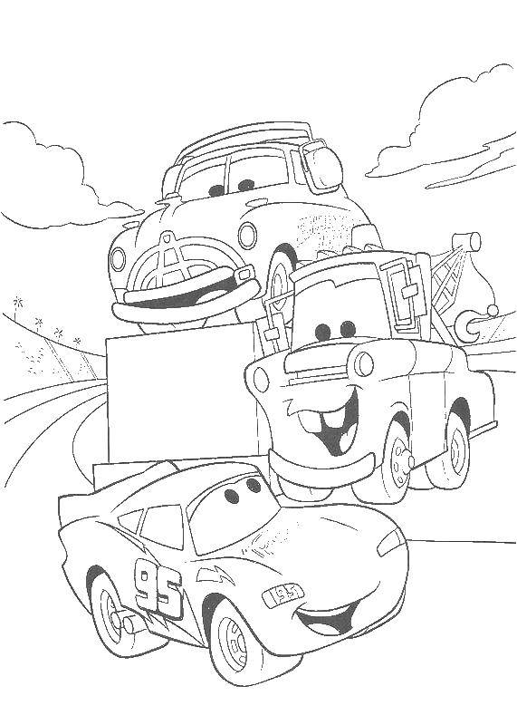 Coloring Hounds of cars. Category machine . Tags:  cars, toy cars.
