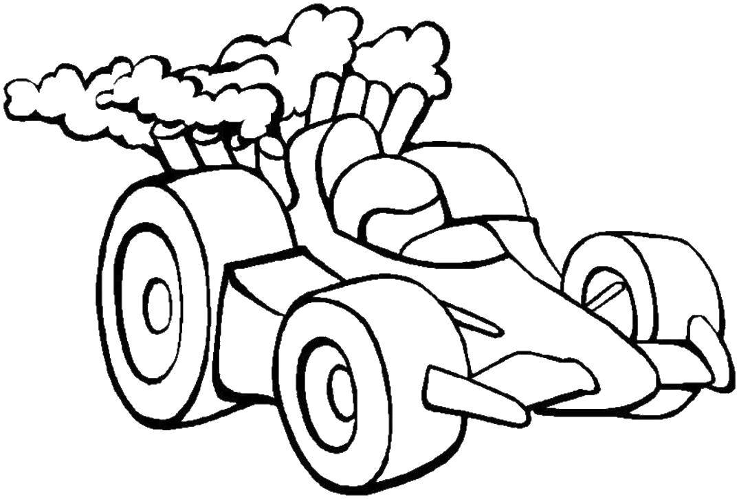 Название: Раскраска Игрушечная машинка. Категория: игрушка. Теги: гоночная машинка, феррари.