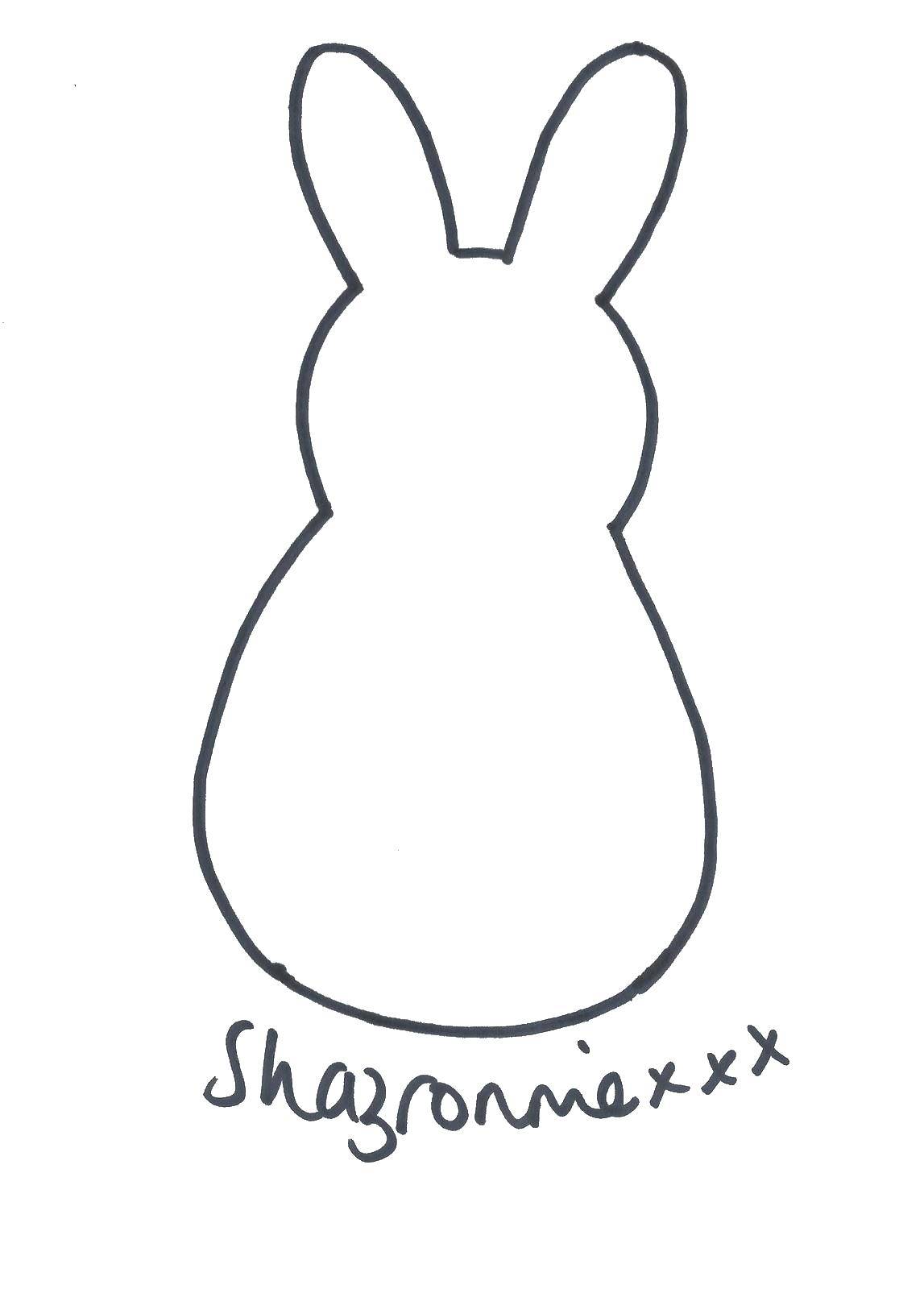 Название: Раскраска Контур кролика. Категория: Контур зайца для вырезания. Теги: контуры, зайчонок, крольчонок.