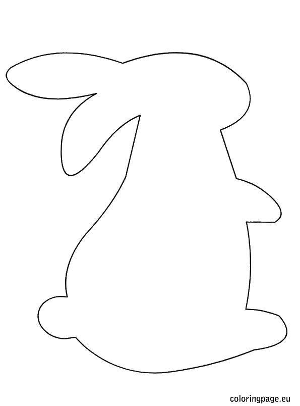 Название: Раскраска Контур зайца. Категория: Контур зайца для вырезания. Теги: узорный заяц.