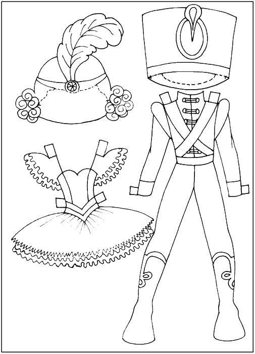 Название: Раскраска Кукольная одежда. Категория: одежда и кукла. Теги: одежда, куклы.