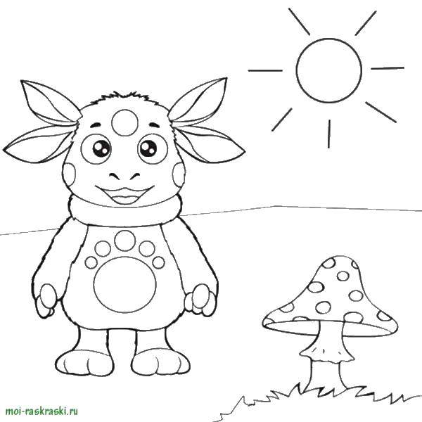 Coloring Luntik in the sun. Category The game and have fun. Tags:  Cartoon character.