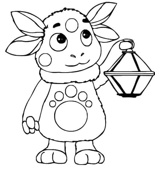 Coloring Luntik with a lantern. Category The game and have fun. Tags:  Cartoon character.
