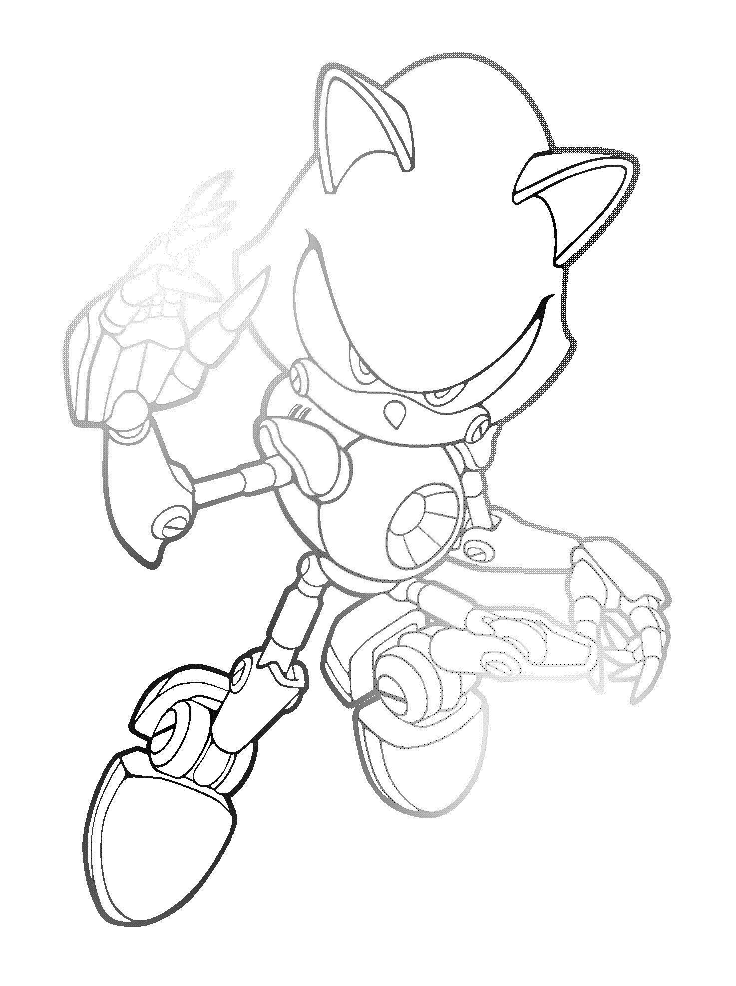Coloring Robot from sonic. Category coloring pages sonic. Tags:  Cartoon character.