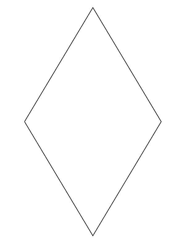 Coloring Diamond. Category shapes. Tags:  shapes, rhombus.