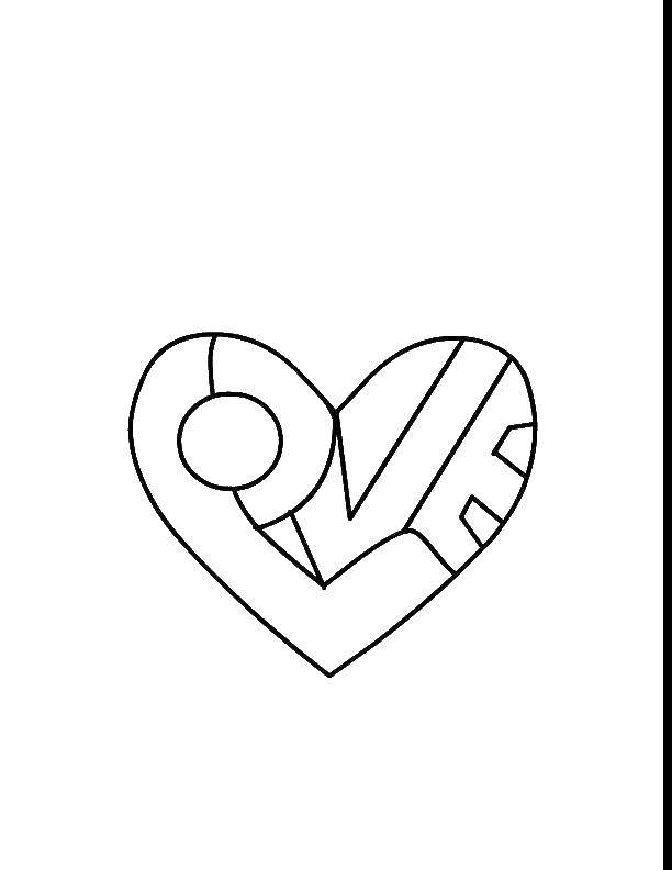 Название: Раскраска Сердце с узорами. Категория: Сердечки. Теги: сердце, день святого Валентина.