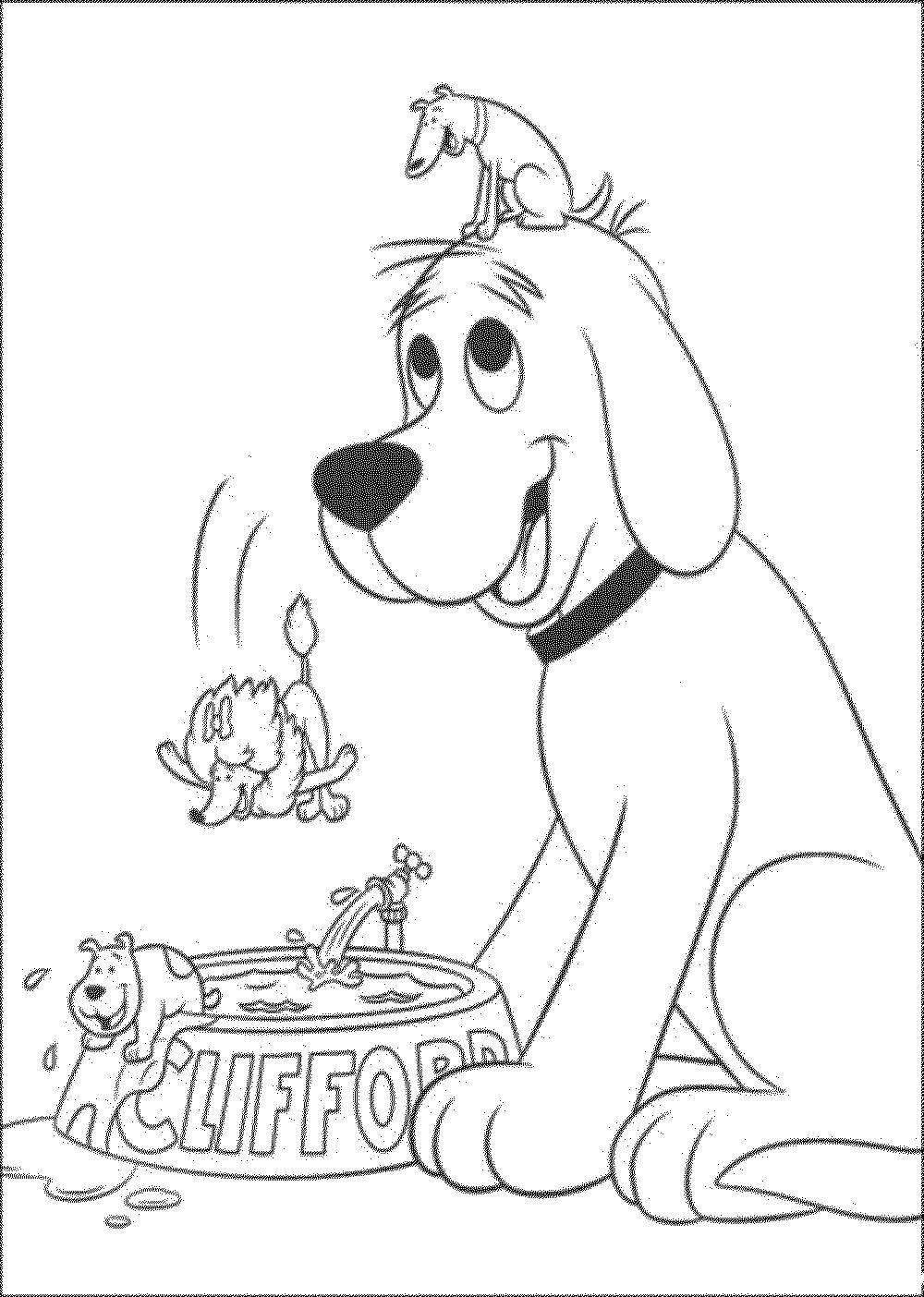 Раскраска Собака и щенки Распечатать бесплатно