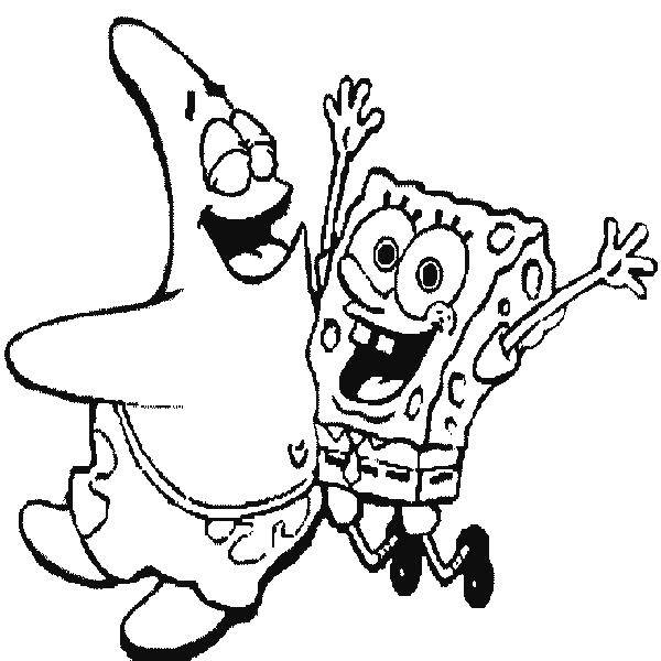 Coloring Spongebob and sponge Bob. Category cartoon. Tags:  sponge, star, Bob.