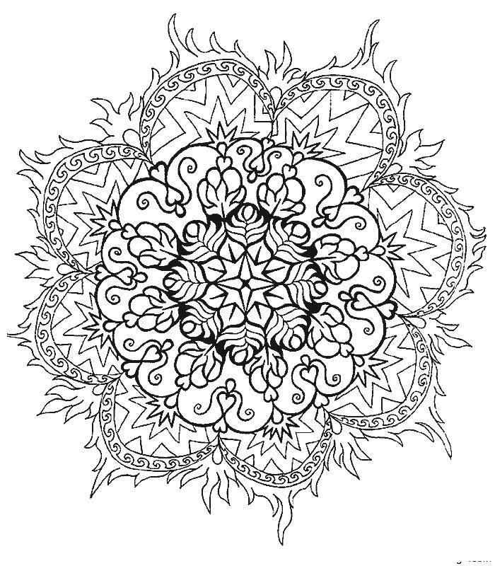 Coloring Flower. Category flowers. Tags:  flowers, flower, uzorchiki.