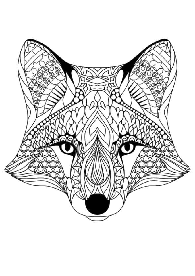 Название: Раскраска Волк из узоров. Категория: узоры. Теги: Узоры, геометрические, волк.
