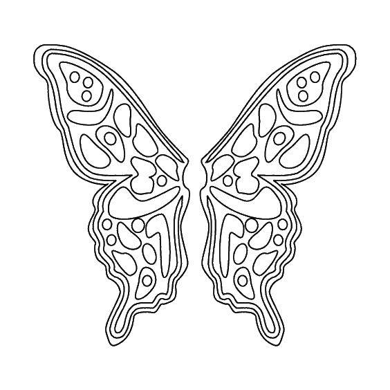 Coloring Babochkiny wings. Category coloring. Tags:  Butterfly, wing.
