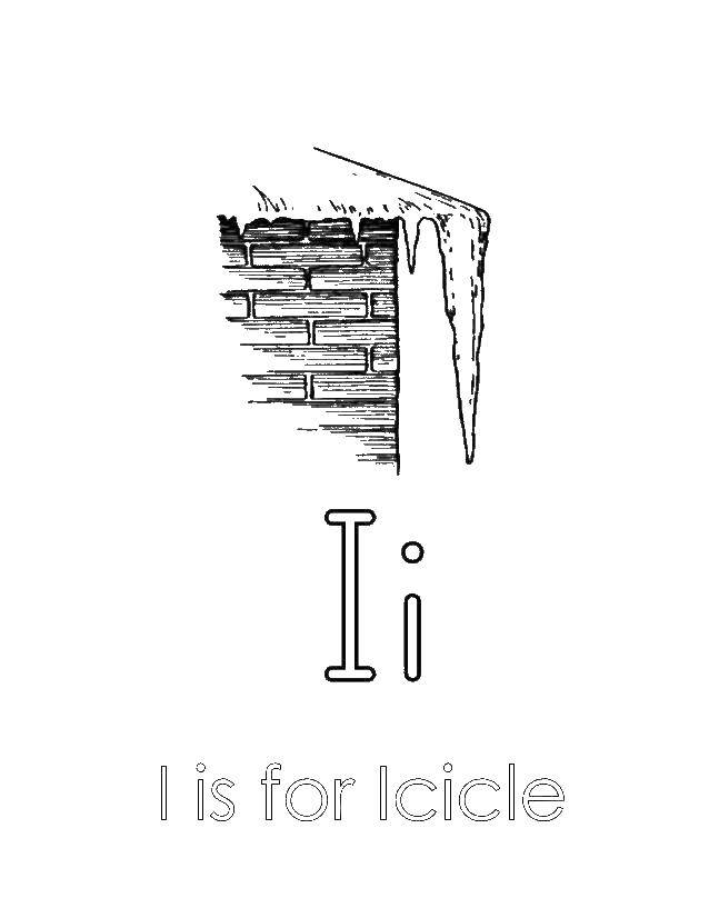 Coloring Letter of the English alphabet. Category the icicle. Tags:  the letter of the alphabet.