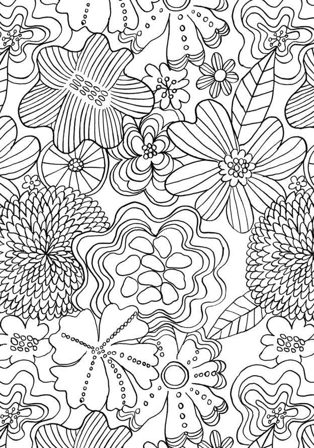 Coloring Beautiful flowers. Category coloring antistress. Tags:  Flowers.