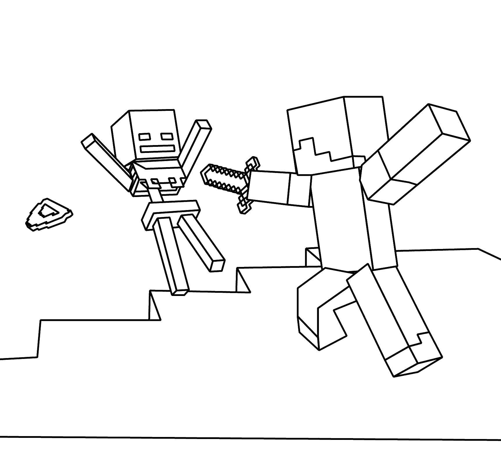 Раскраски Майнкрафт для детей распечатать | Minecraft