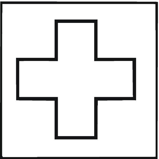 Название: Раскраска Медицинский крест. Категория: Медицинские раскраски. Теги: Медицинские раскраски.