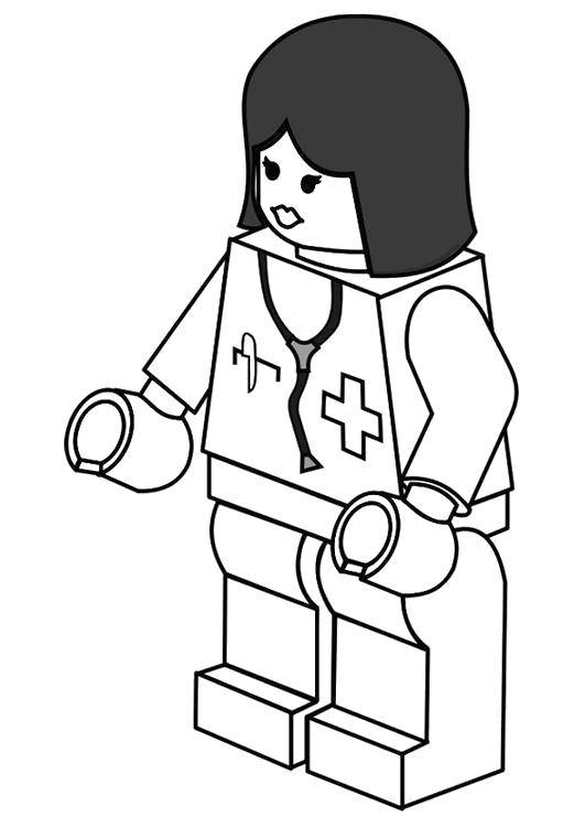Coloring Health worker. Category Medical coloring pages. Tags:  Designer, LEGO.