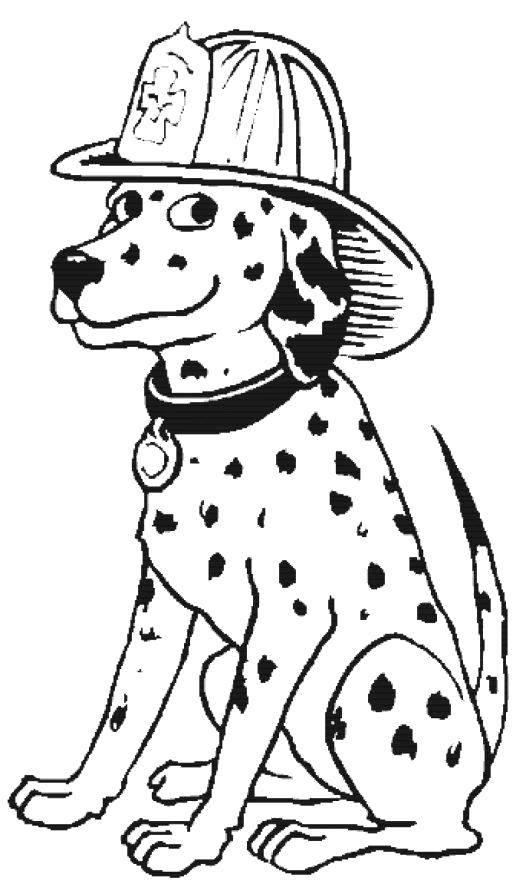 Coloring Firefighter Dalmatians. Category Fire. Tags:  Fire, fire.