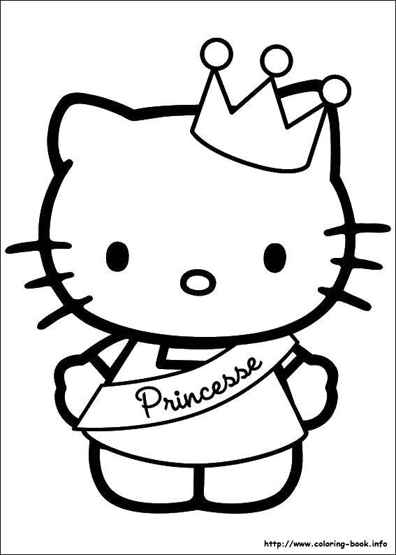 Coloring Princess kitty. Category Hello Kitty. Tags:  Hello kitty, Princess.
