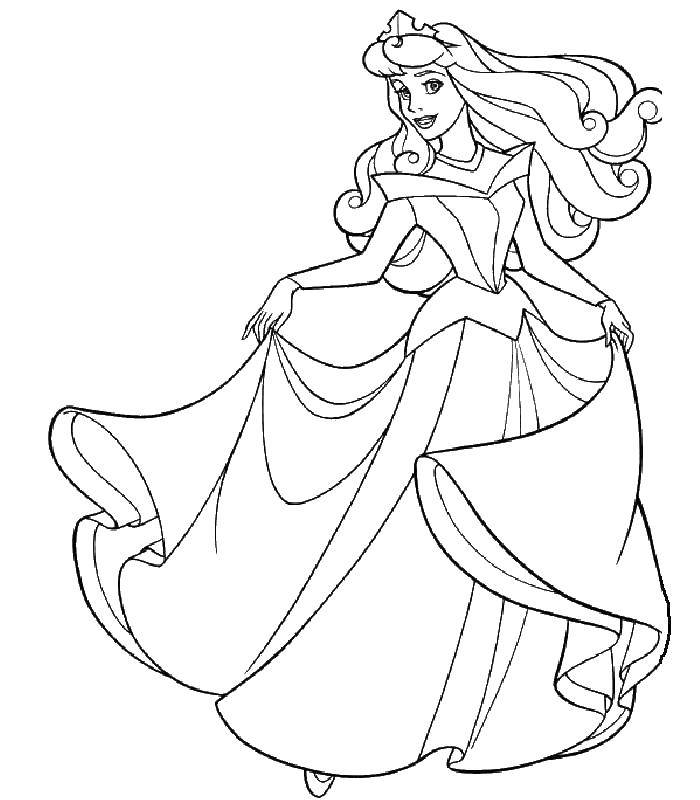 Название: Раскраска Принцесса. Категория: Комиксы. Теги: принцесса в бальном платье.