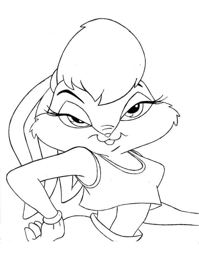Coloring Picture of Lola Bunny. Category Pets allowed. Tags:  hare, rabbit.
