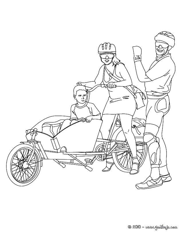 Coloring Family sport. Category Family. Tags:  Family, parents, children.