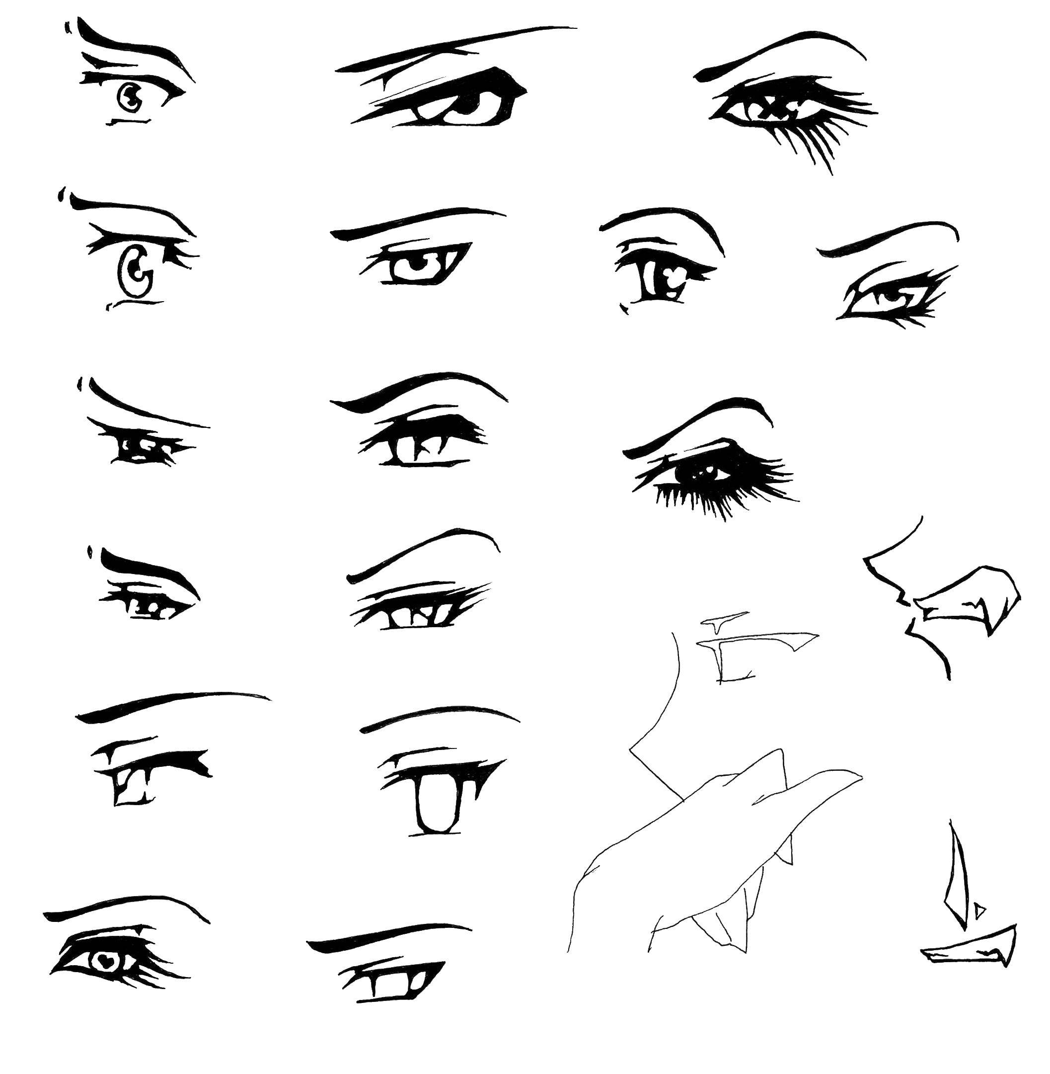 Розмальовки  Малюємо очі. Завантажити розмальовку очі.  Роздрукувати ,очі,