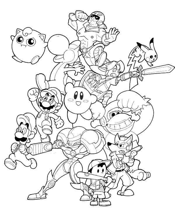 Coloring Kirby characters in the game. Category Kirby. Tags:  That Kirby game.