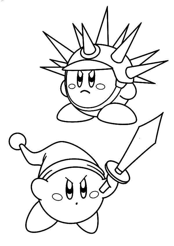 Coloring Kirby in armor and with a sword. Category Kirby. Tags:  That Kirby game.