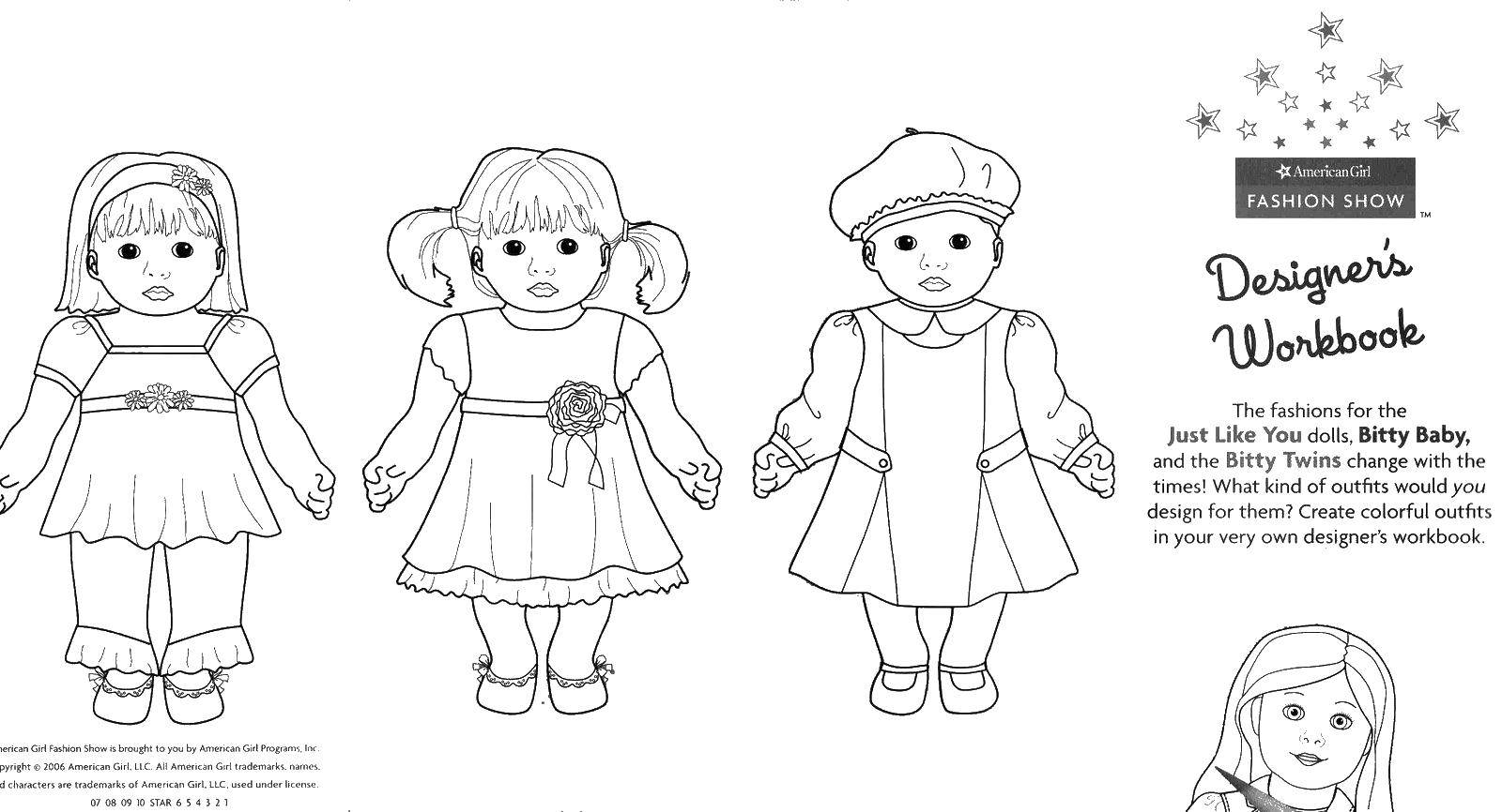 Coloring Kukuly in dresses. Category Dolls. Tags:  doll.