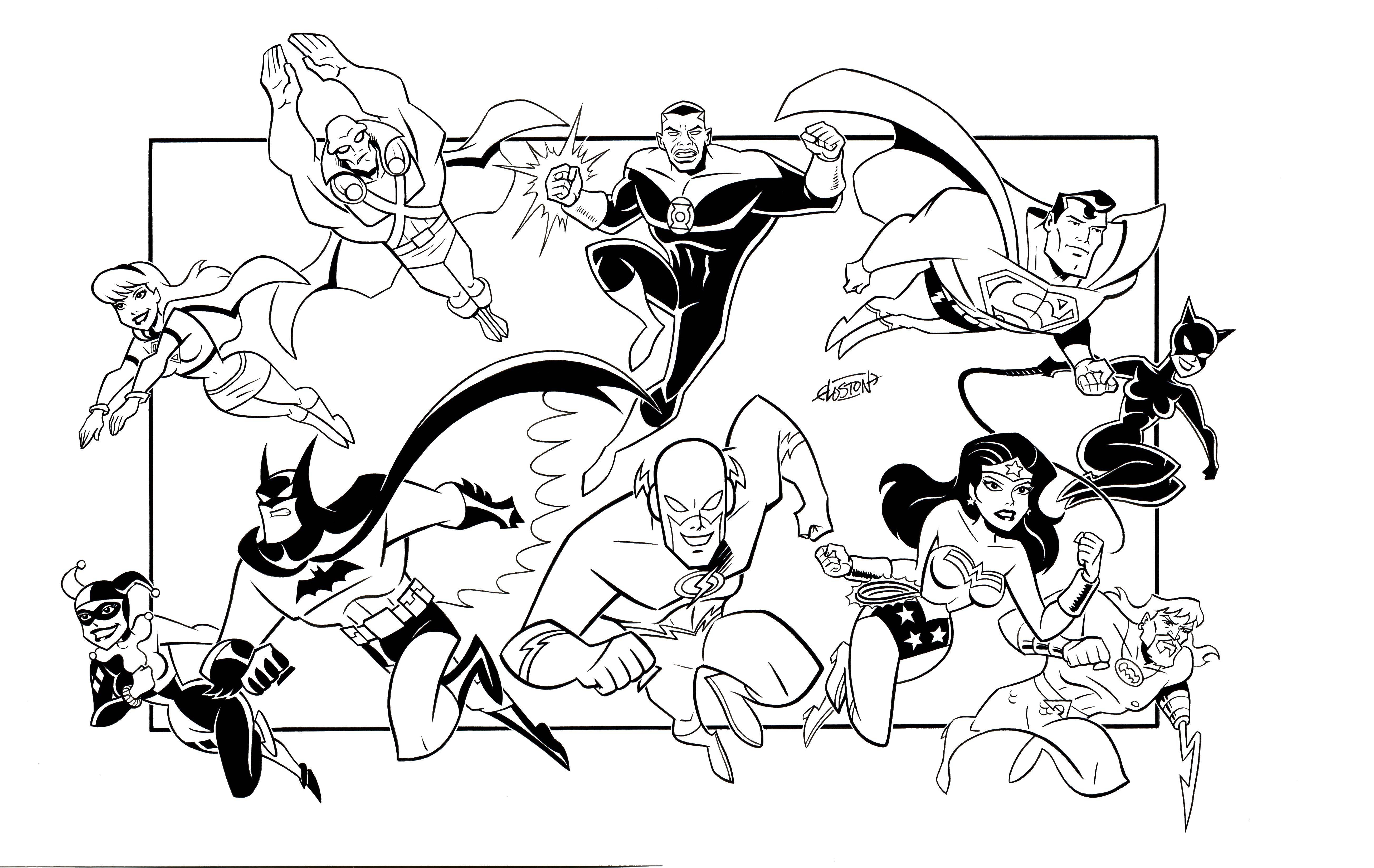 Coloring Justice League to the rescue. Category superheroes. Tags:  justice League, superheroes.