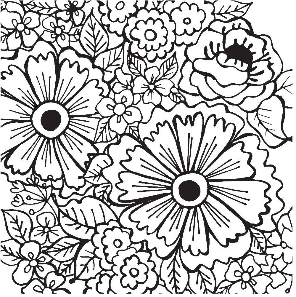 Coloring Many beautiful colors. Category flowers. Tags:  Flowers, bouquet.