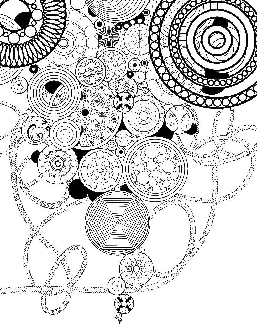 Coloring Unusual circular patterns. Category coloring antistress. Tags:  Patterns, geometric.