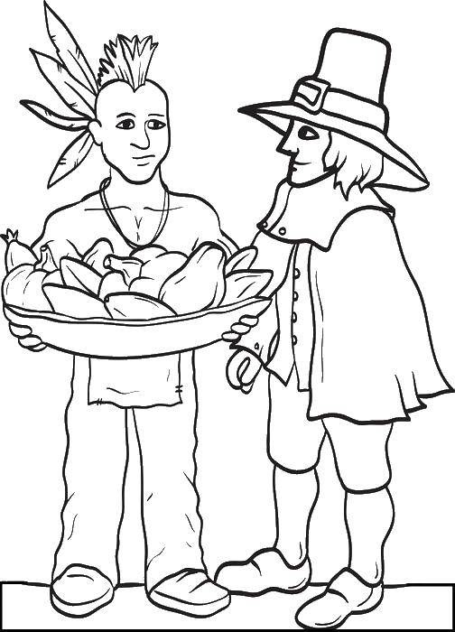 Coloring The puritans and the Indians. Category the Indians. Tags:  puritans, Indians.