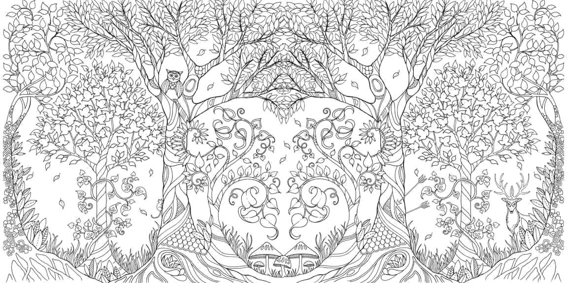 Coloring Coloring antistress. Category coloring antistress. Tags:  patterns, shapes, antistress, trees.
