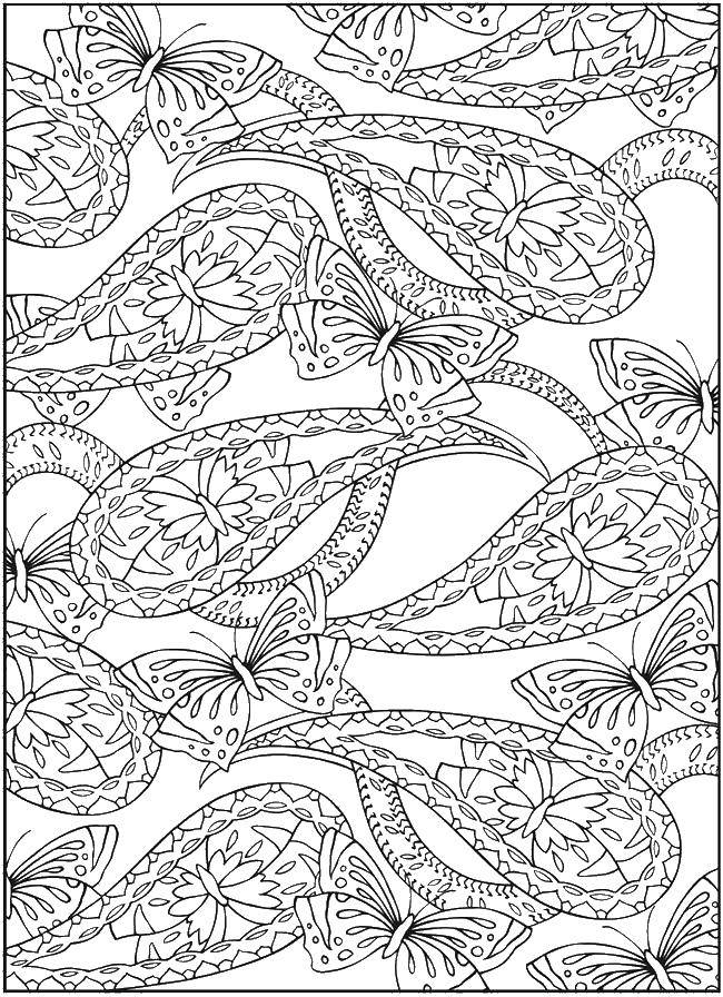 Coloring Coloring antistress. Category coloring antistress. Tags:  patterns, shapes, stress relief, butterfly.
