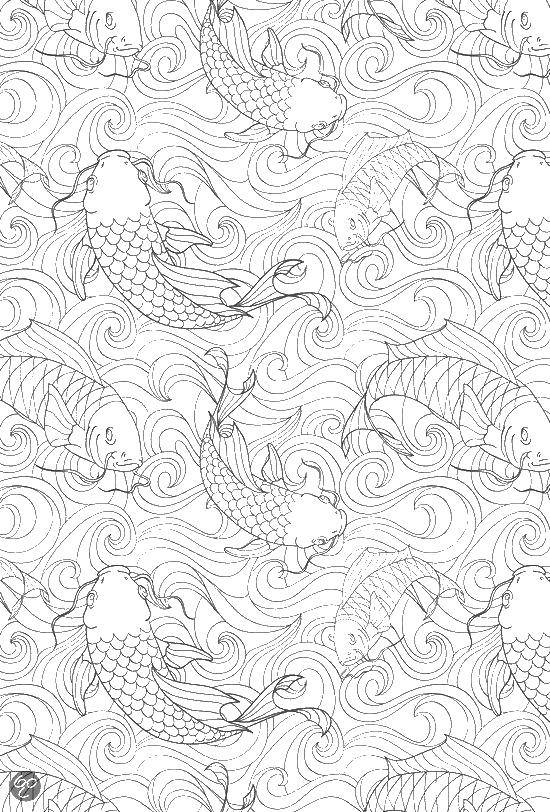 Coloring Coloring antistress. Category coloring antistress. Tags:  patterns, shapes, antistress, fish.