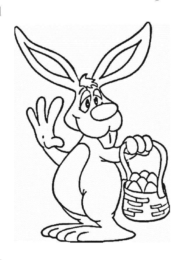 Название: Раскраска Рисунок пасхального кролика. Категория: домашние животные. Теги: заяц, кролик.