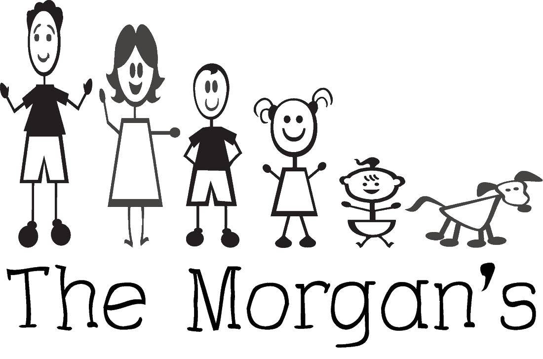 Coloring The family Morgan. Category Family members. Tags:  Family, children.