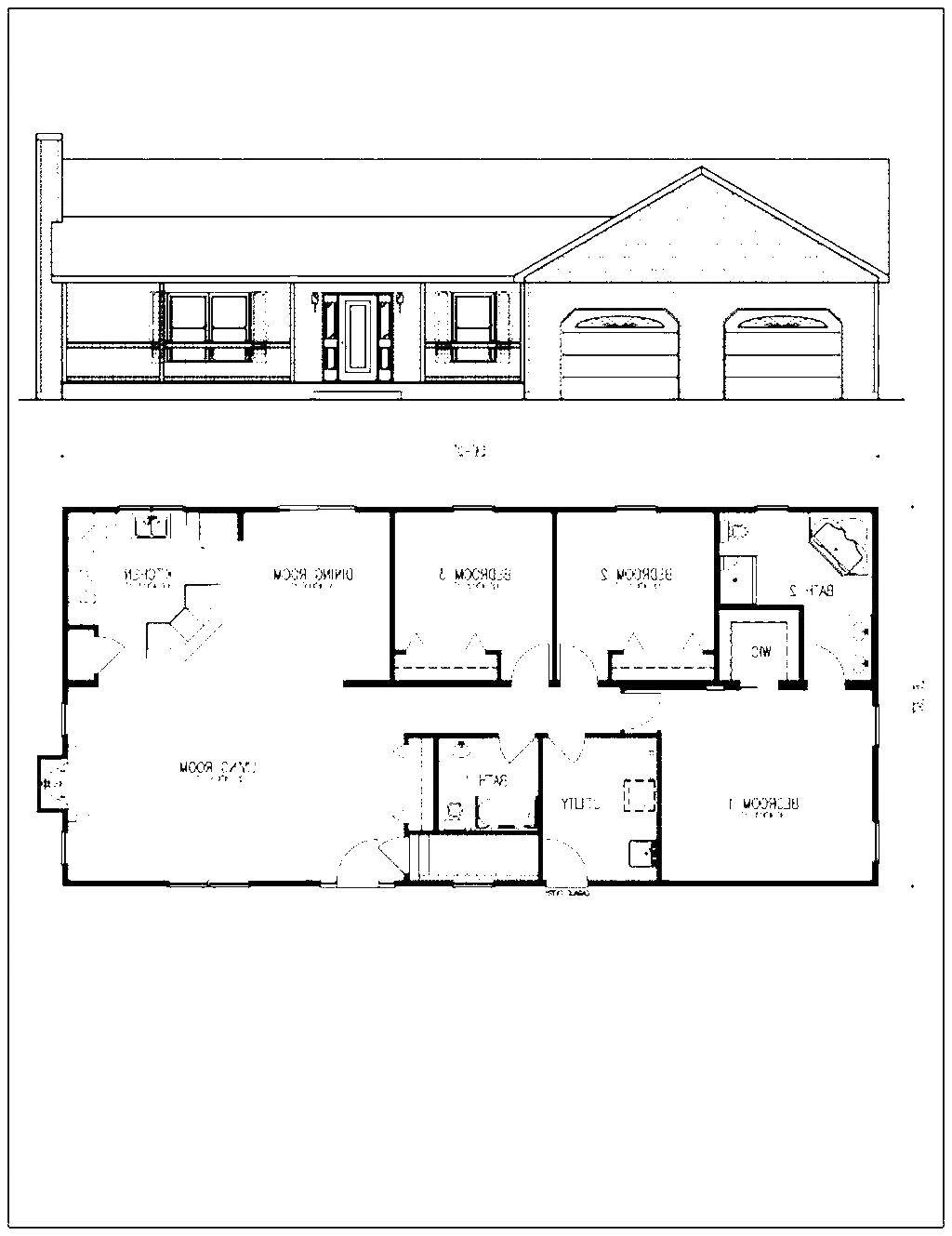 Coloring The scheme of a private house. Category Bedroom. Tags:  diagram, house.