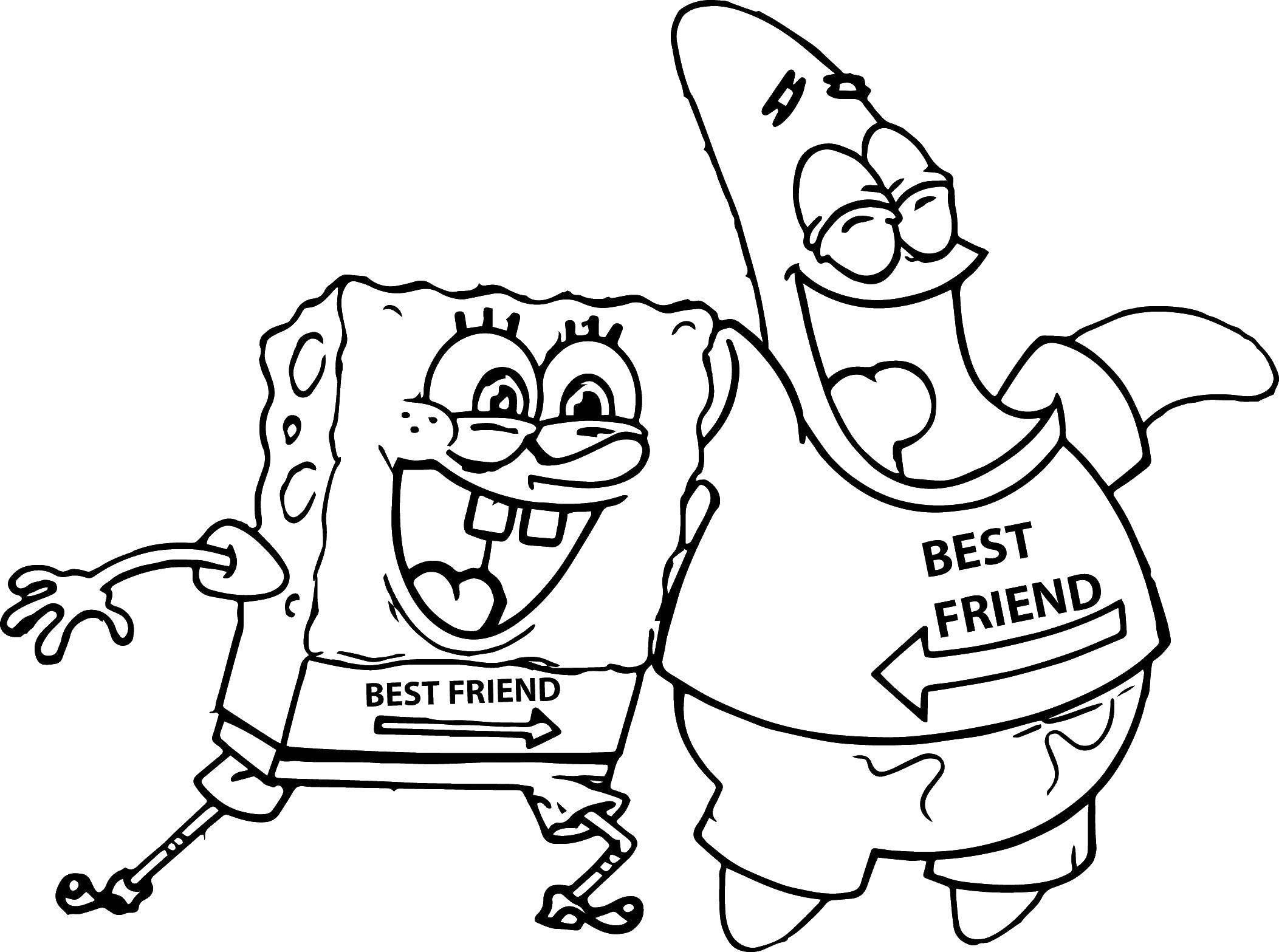 Coloring Spongebob and Patrick best friends. Category Spongebob. Tags:  the spongebob, Patrick.