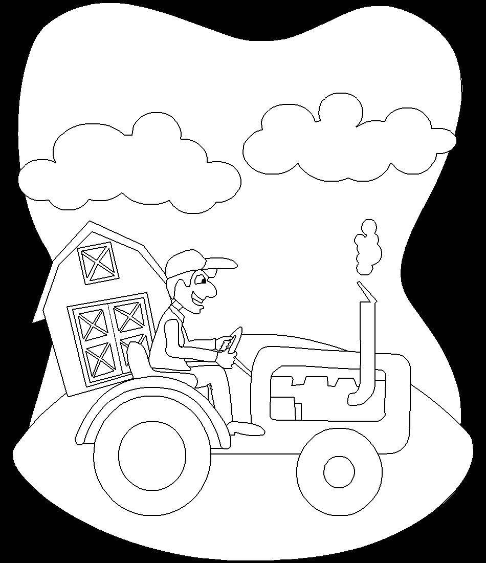Coloring Tractor, tractor. Category transportation. Tags:  transport, tractor.