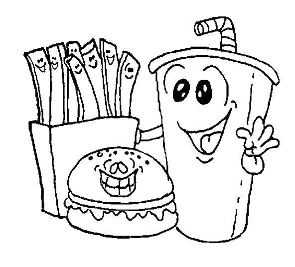 Coloring Fun fast food. Category the food. Tags:  fast food, food.